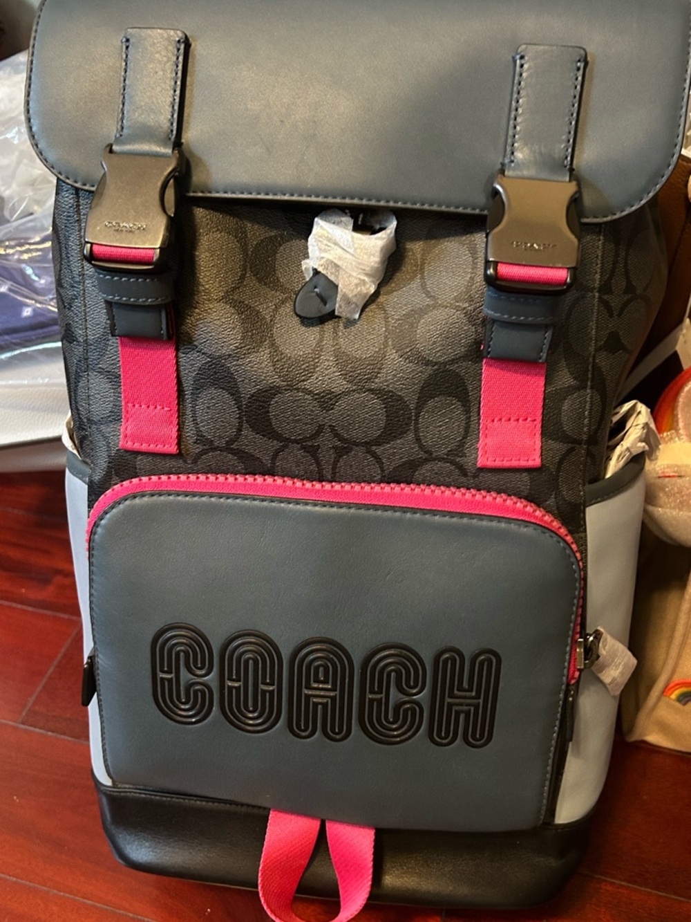 *NWT*COACH Signature Rucksack Backpack - Picture 2 of 2